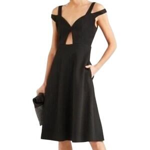 CARVEN Lys Black Double-Strap Dress Dark Fairy Grunge Witchy - Sz 40 (Sz 8)- NWT